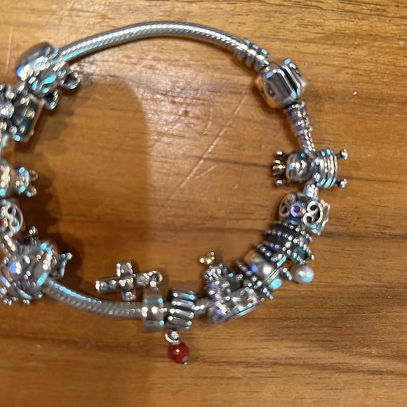 Pandora Sterling Silver Bracelet with Charms - Picture 3 of 12